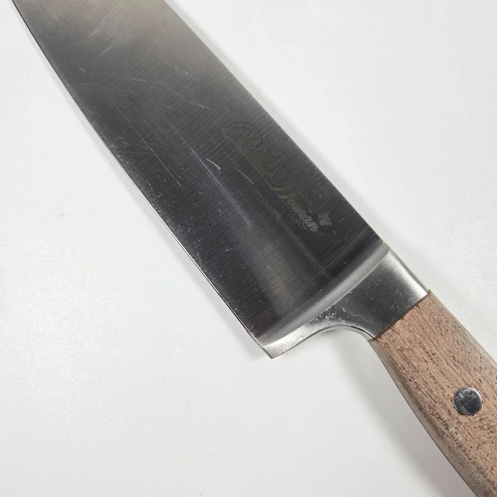 NICE Pioneer Woman Chef's Knife Wood Handle Stainless Steel Blade Full Tang‎
